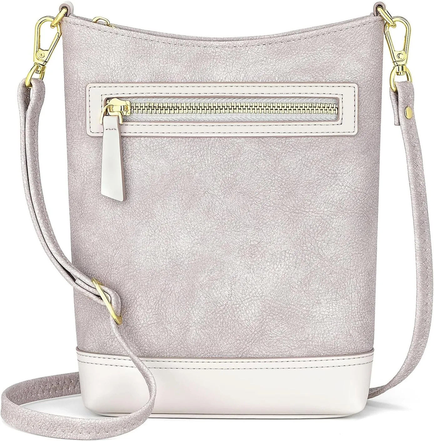RONSIN Crossbody Bag for Women Cell Phone Purse Bucket Bag Shoulder Bag with Multi Zipper Pockets
