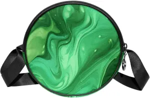 Round Crossbody Bag for Traveling, Small Purses for Women, abstract maple background