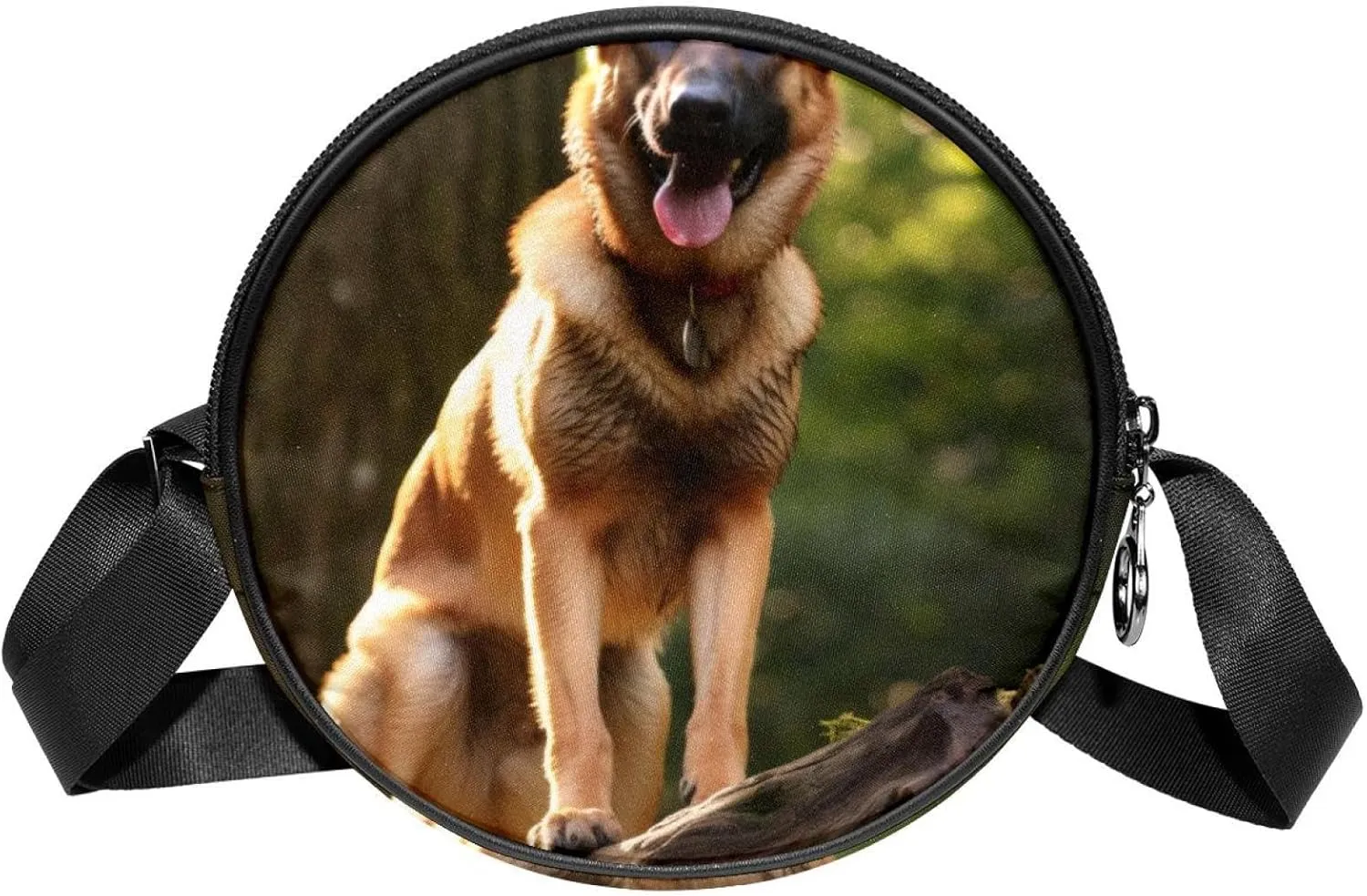Round Crossbody Bag for Traveling, Small Purses for Women, German Shepherd Dog