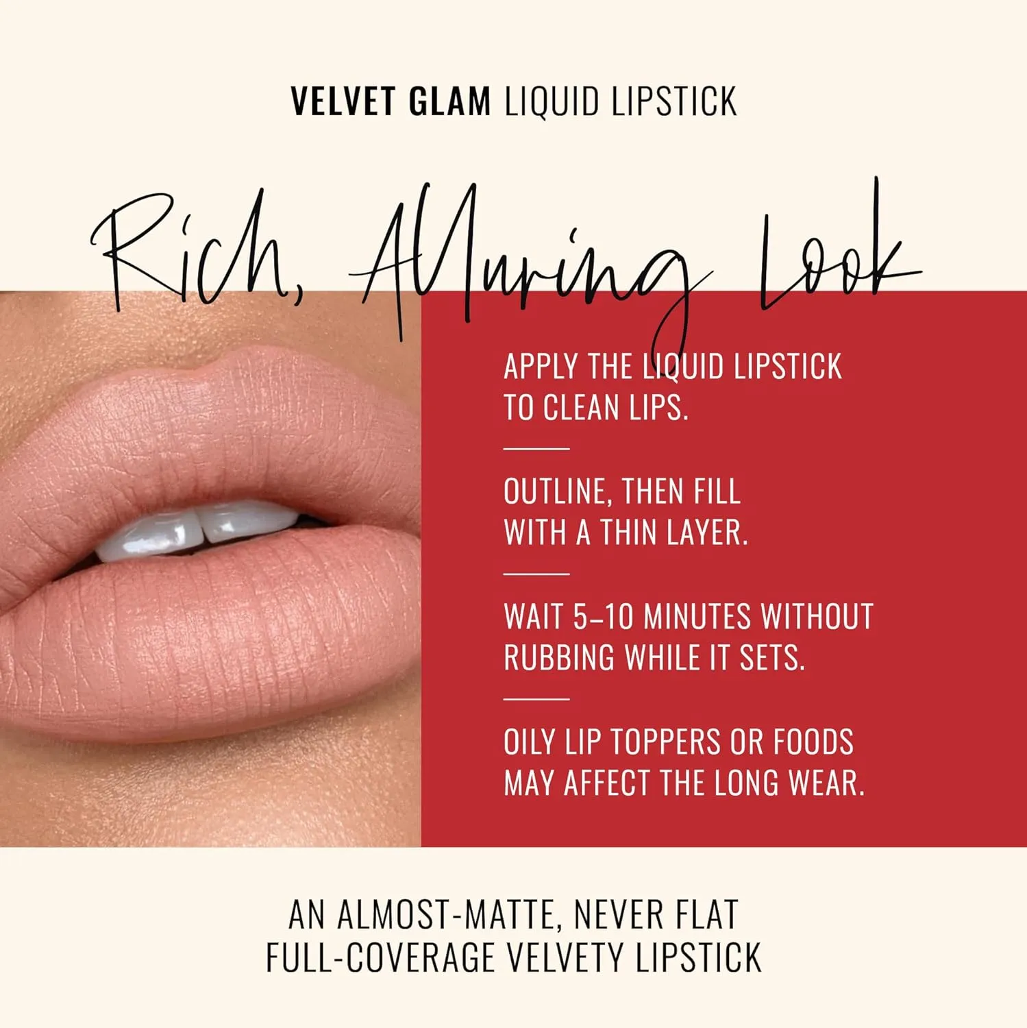 Runway Rogue Velvet Glam Liquid Lipstick, Almost-Matte Soft Nude Lipstick with a Touch of Blush, ‘Minimalist’