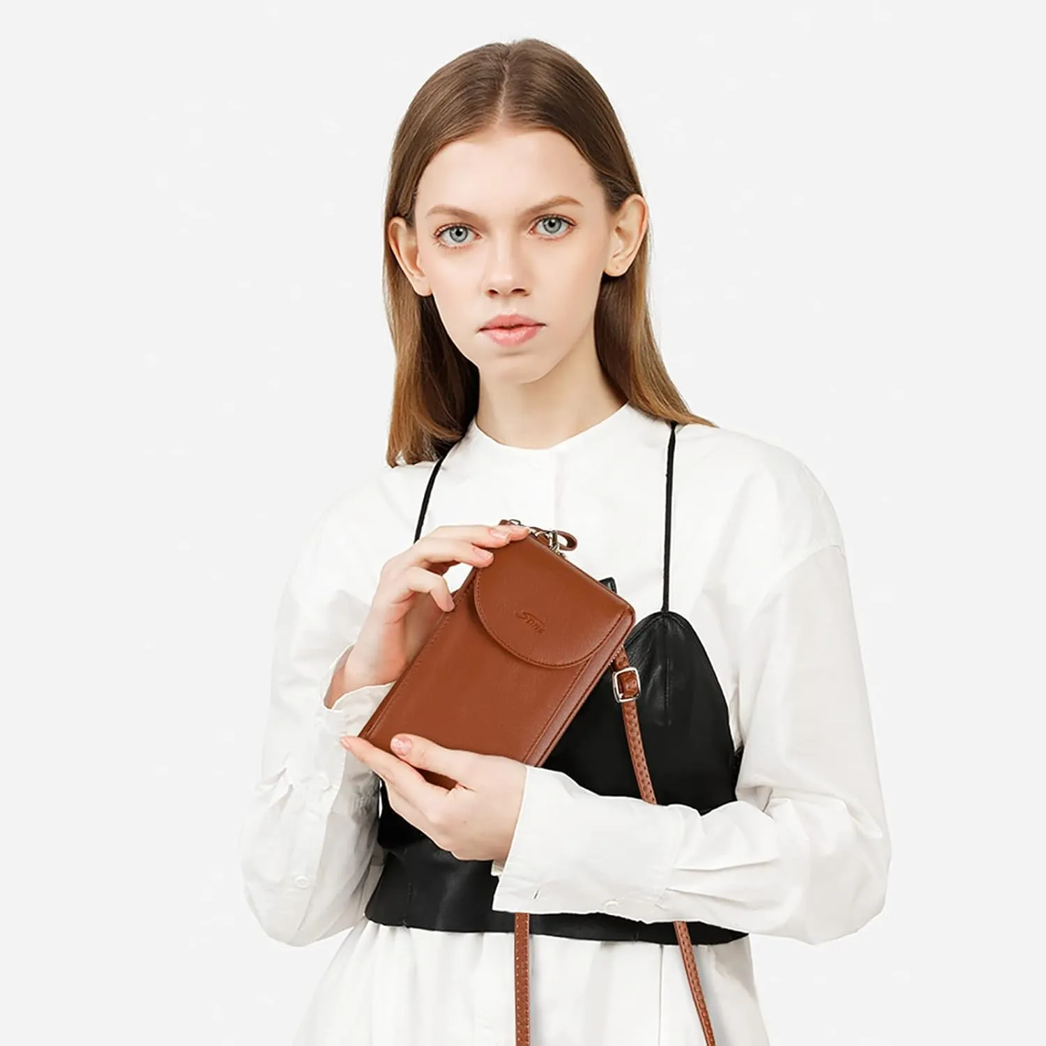 S-ZONE Small Crossbody Bags for Women Cell Phone Purse RFID Blocking Wallet Purses with Credit Card Slots