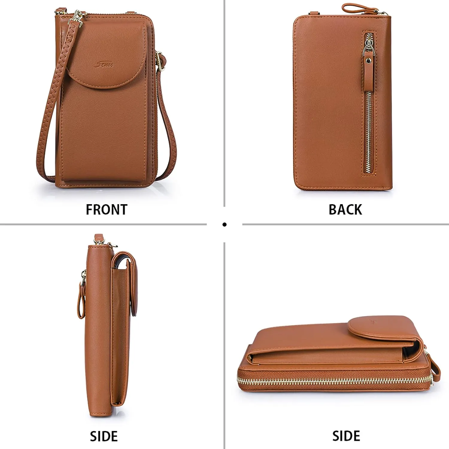 S-ZONE Small Crossbody Bags for Women Cell Phone Purse RFID Blocking Wallet Purses with Credit Card Slots