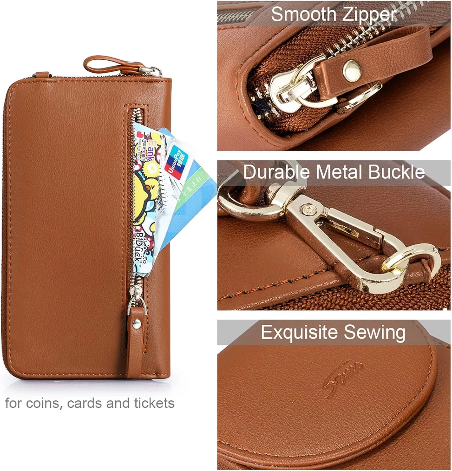S-ZONE Small Crossbody Bags for Women Cell Phone Purse RFID Blocking Wallet Purses with Credit Card Slots