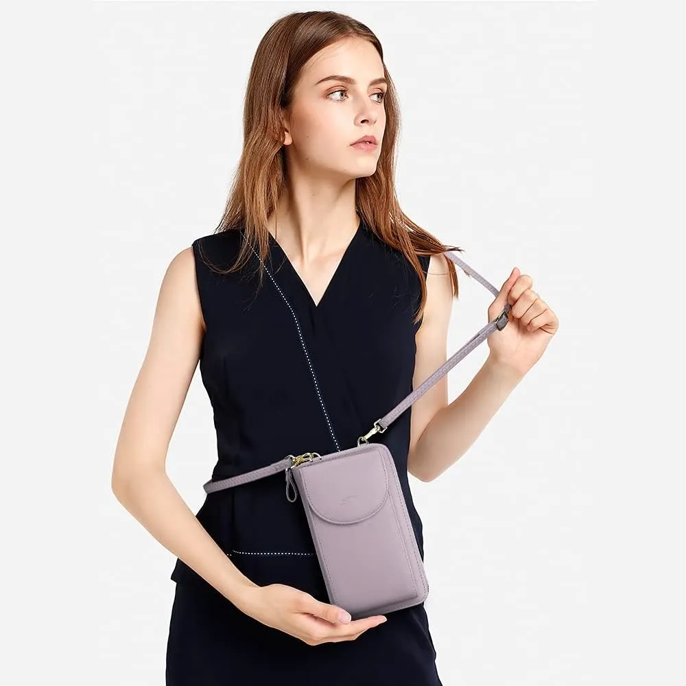 S-ZONE Small Crossbody Bags for Women Cell Phone Purse RFID Blocking Wallet Purses with Credit Card Slots