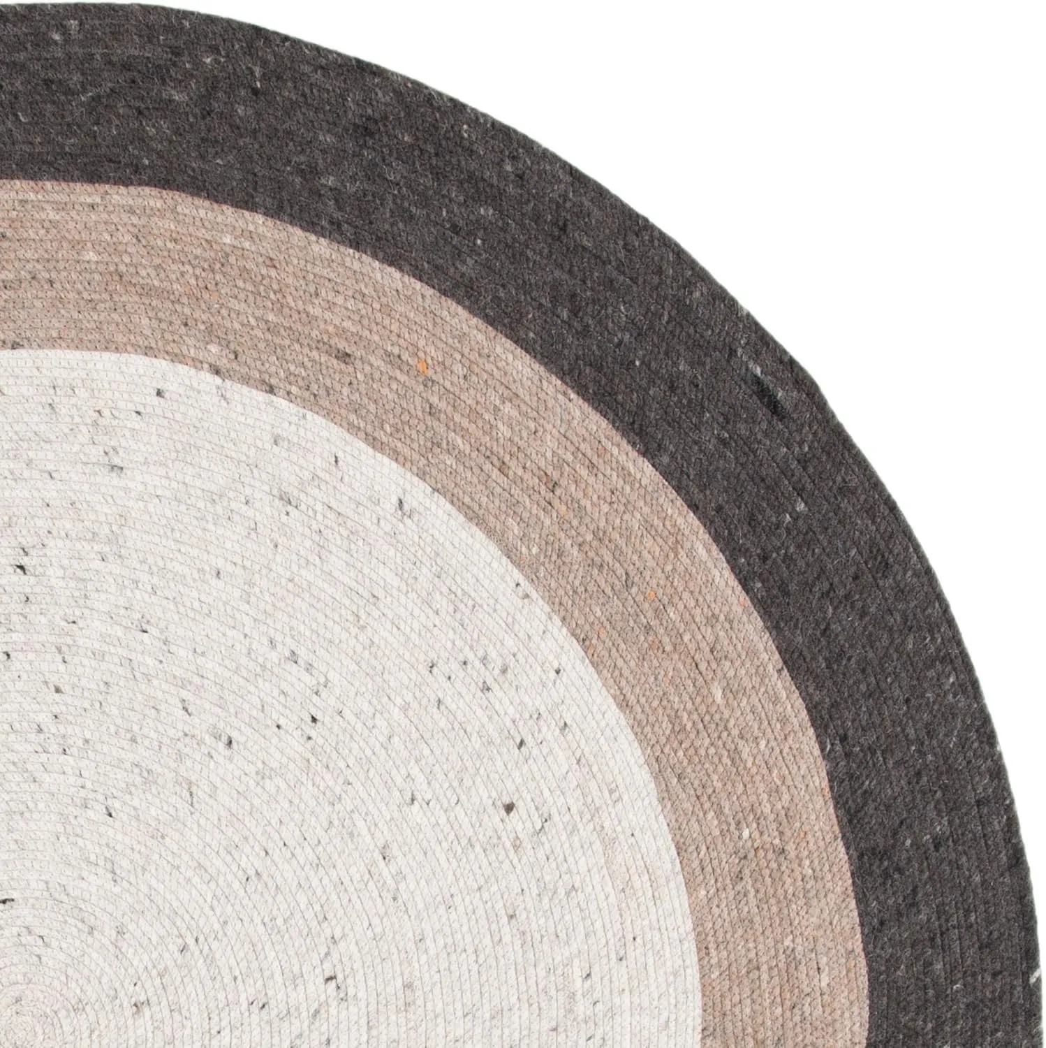SAFAVIEH Braided Collection 4' Round Charcoal/Ivory BRD903H Handmade Country Cottage Reversible Wool Entryway Foyer Living Room Bedroom Kitchen Area Rug