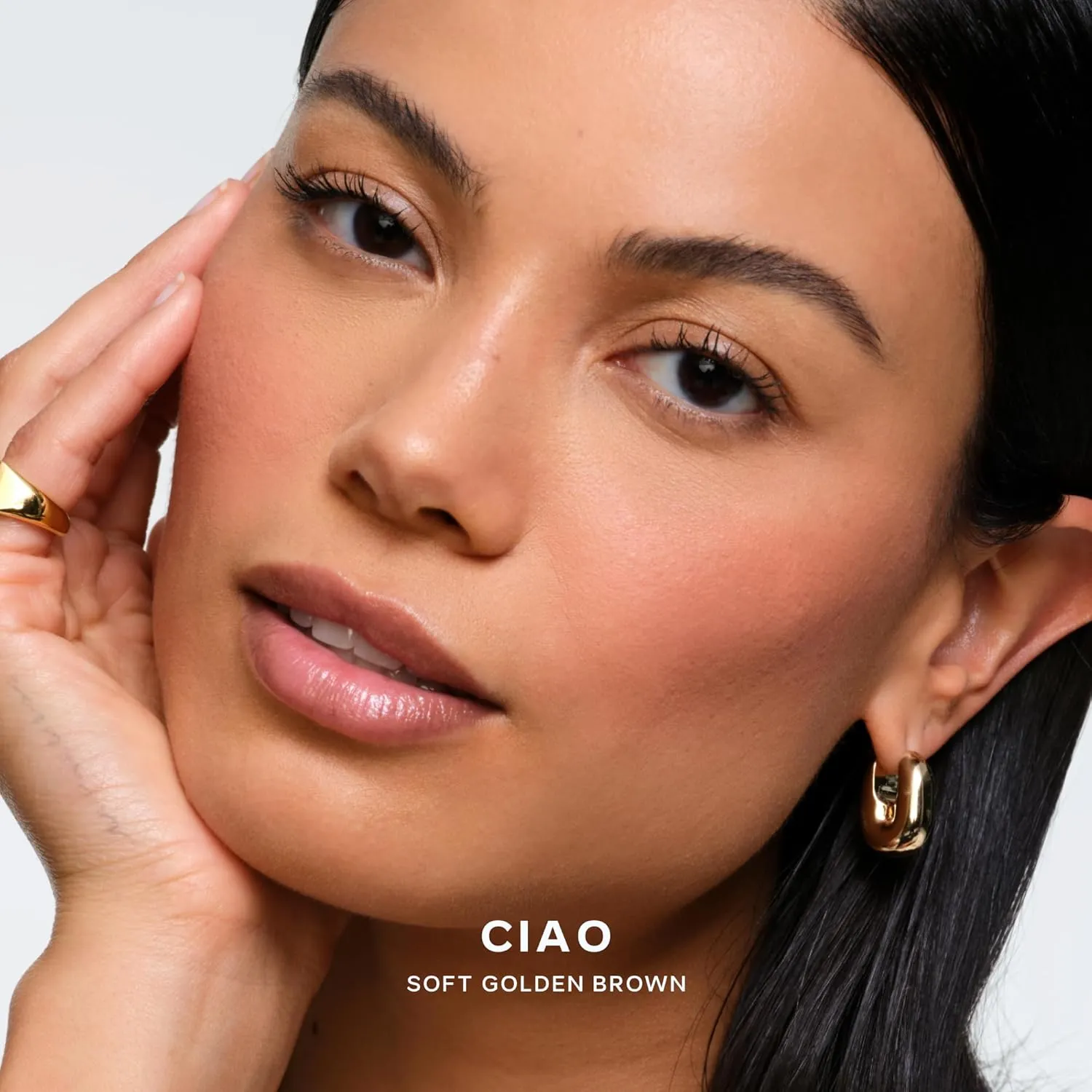 Saie SuperSuede Baked Blush - Talc-Free Powder Blush for All Day Wear - Enriched with Plant-Derived Squalane   Glycerin to Help Moisturize Dry Skin - Ciao (.01 Ounce)