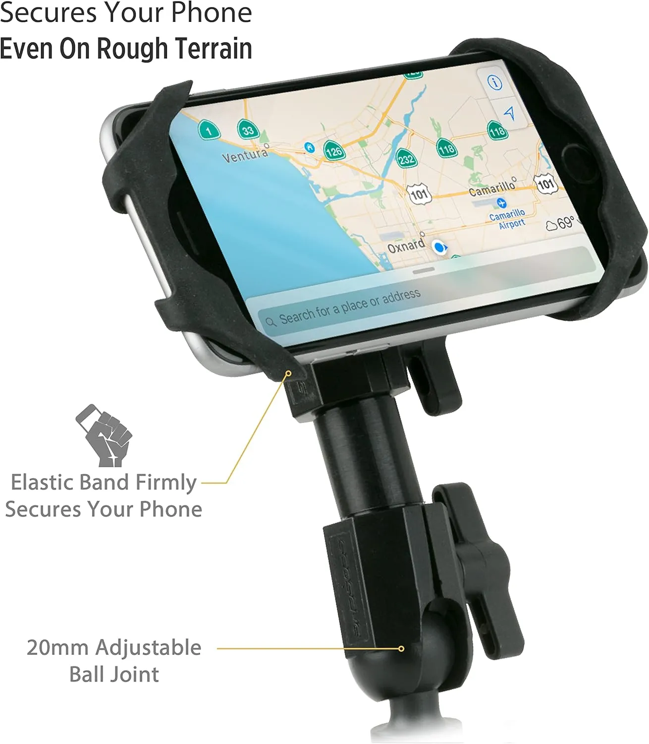 SCOSCHE PSM11011 TerraClamp MagicMount Pro XL HandleBar Magnetic Universal Phone Mount