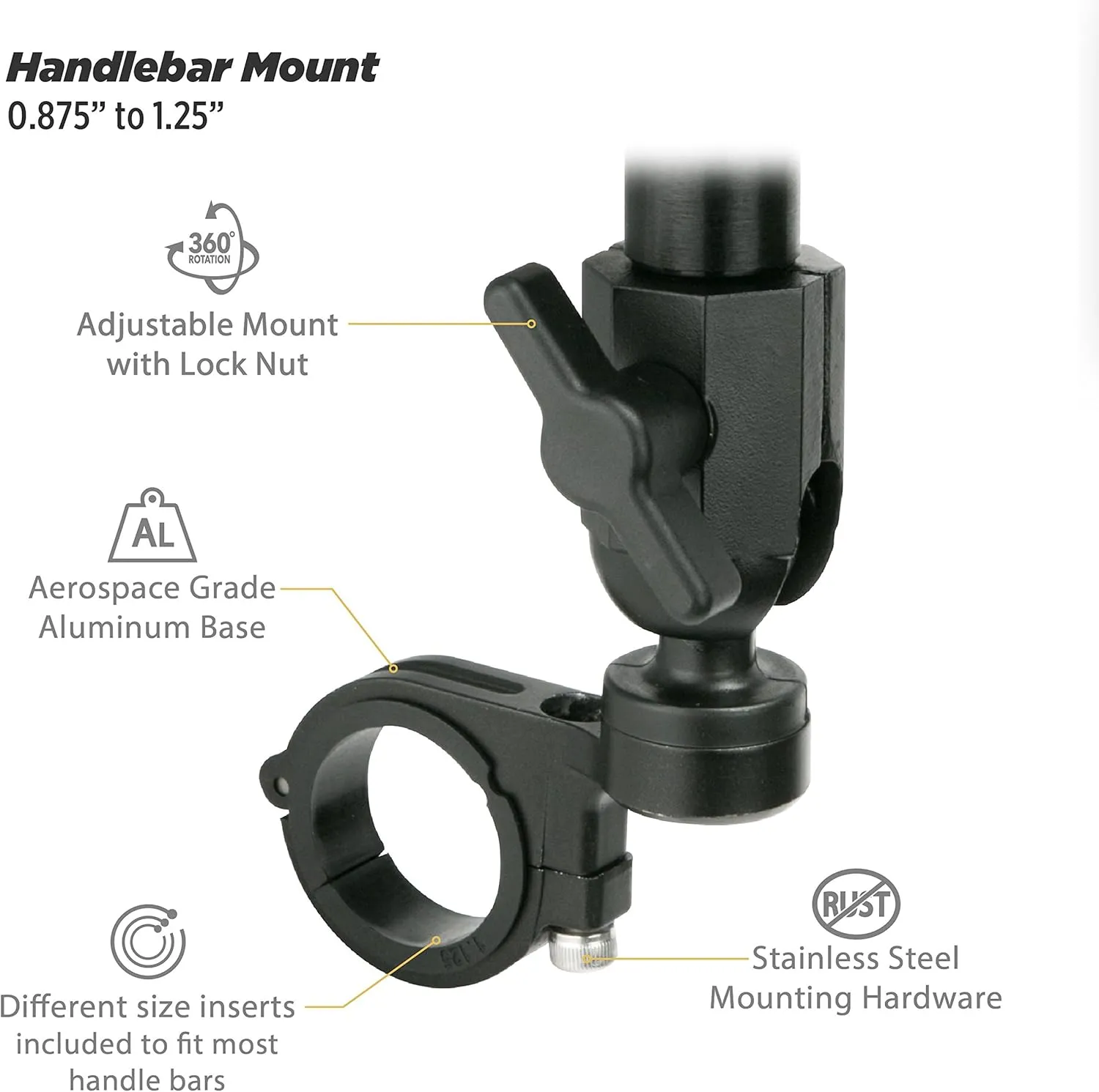 SCOSCHE PSM11011 TerraClamp MagicMount Pro XL HandleBar Magnetic Universal Phone Mount