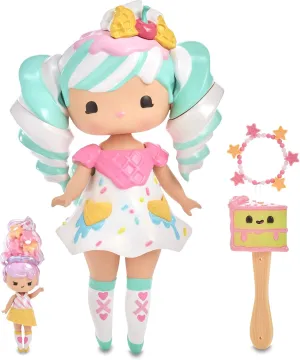Secret Crush Surprise Large & Small Dolls - Sundae Swirl, Winnie Wafflecone Candy-Themed Hammer, Heart-Shaped Display Case for Storage & A Stand, Beads & Lanyard for DIY Jewelry - Kids Ages 3 