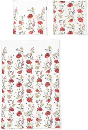 Seersucker Easy Vetlanda Duvet Cover 135 x 200 cm and 1 Pillowcase 80 x 80 cm Red
