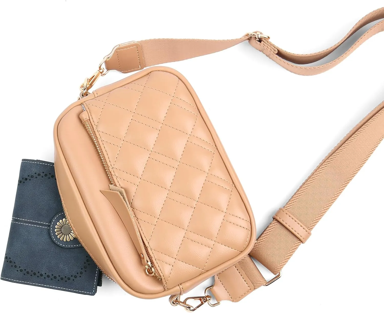 SENDEFN Small Wallets for Woman RFID Blocking Leather Bifold Credit Card Holder Purse with ID Window