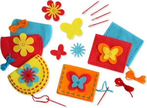 Serabeena Sew Your Own Purses - Sewing Kit for Kids Ages 4-8 Plus - Felt Crafts - Helps Develop Fine Motor Skills - DIY Kit With 6 Purses & Accessories
