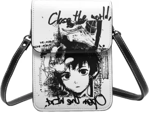 Serial Experiments Lain Wallet Phone Female Fashion Purse Adjustable Handba Crossbody Bags