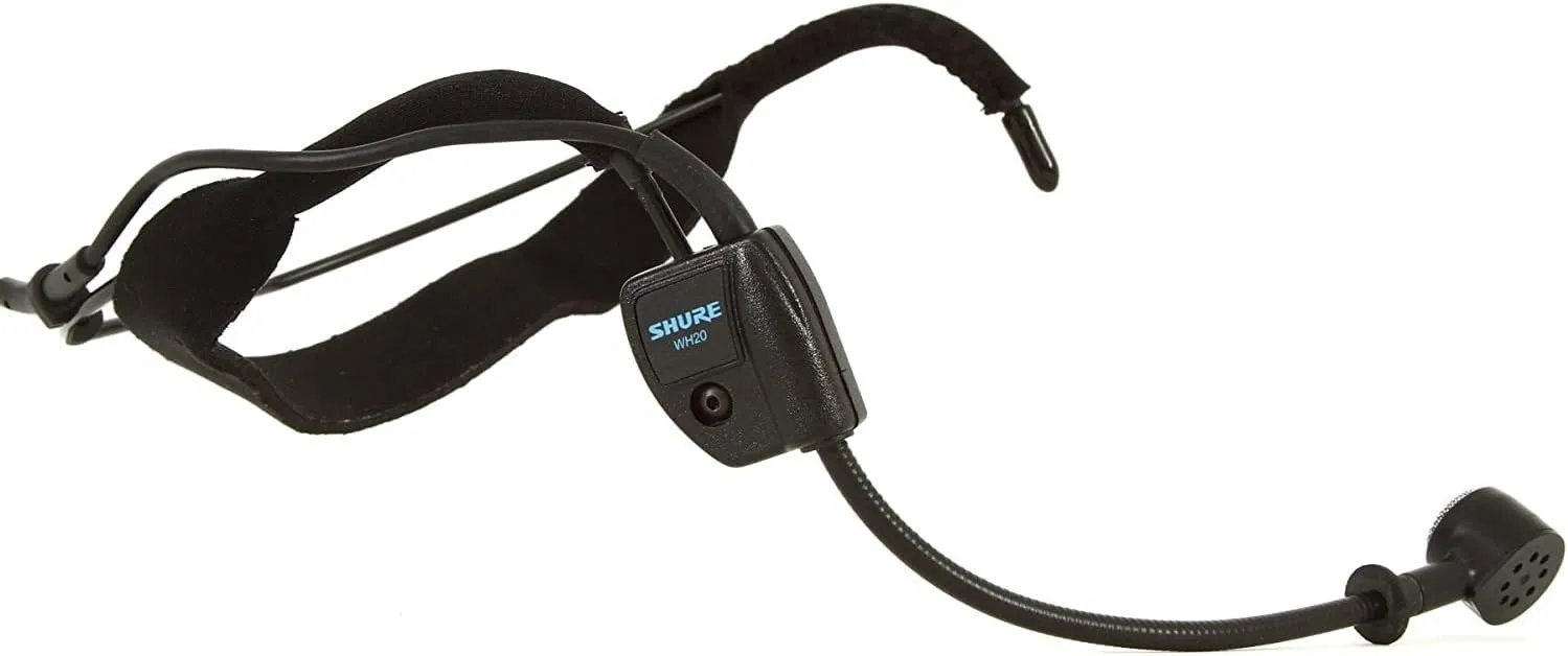 Shure WH20 Dynamic Headset Microphone - Rugged, Lightweight, Secure Fit for Active Mic Users, for Instructors/Musicians, TQG Connector Wireless Bodypack Transmitters (WH20TQG)
