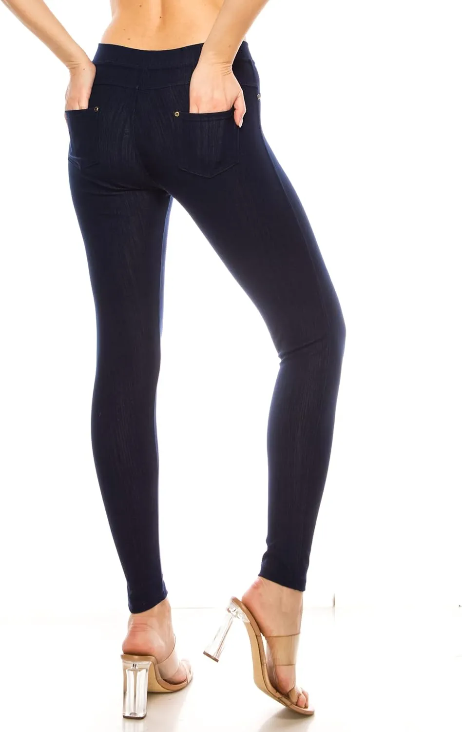 ShyCloset Women's Jeggings Jeans Leggings Pocket Pants