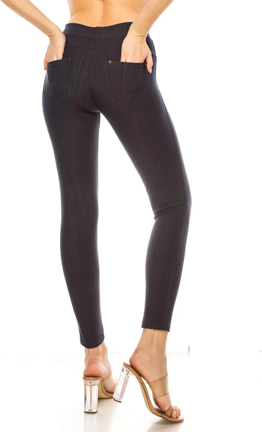 ShyCloset Women's Jeggings Jeans Leggings Pocket Pants