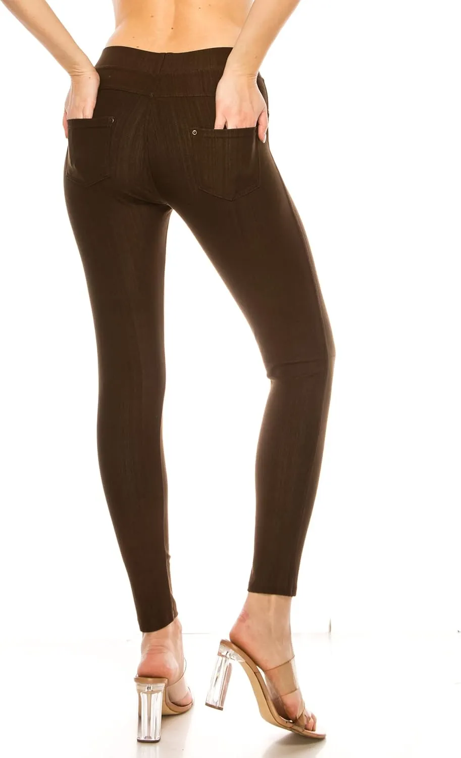 ShyCloset Women's Jeggings Jeans Leggings Pocket Pants