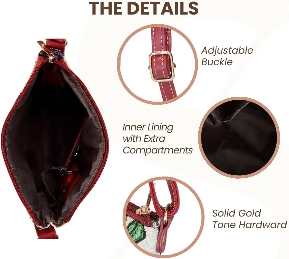 Signare Tapestry Hand & Shoulder Bag for Women |Fashionable Cross Body bag Purses for Woman |Satchel Bag for Women Girls Teen