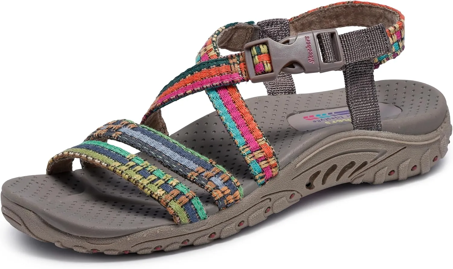 Skechers Women's Reggae Sew Me Boho Woven Strappy Slingback