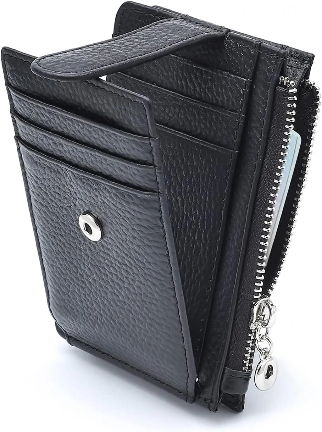 Slim Wallet for Women Thin Womens Card Holder RFID Blocking Genuine Leather Small Wallets
