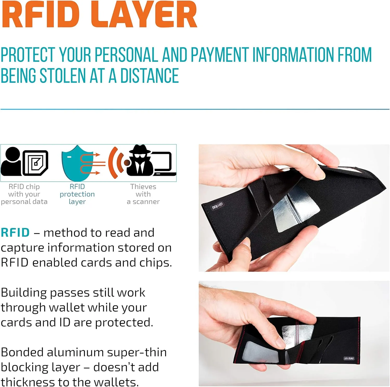 SlimFold MICRO Minimalist Front Pocket Vegan Slim Wallets for Men (RFID Blocking)