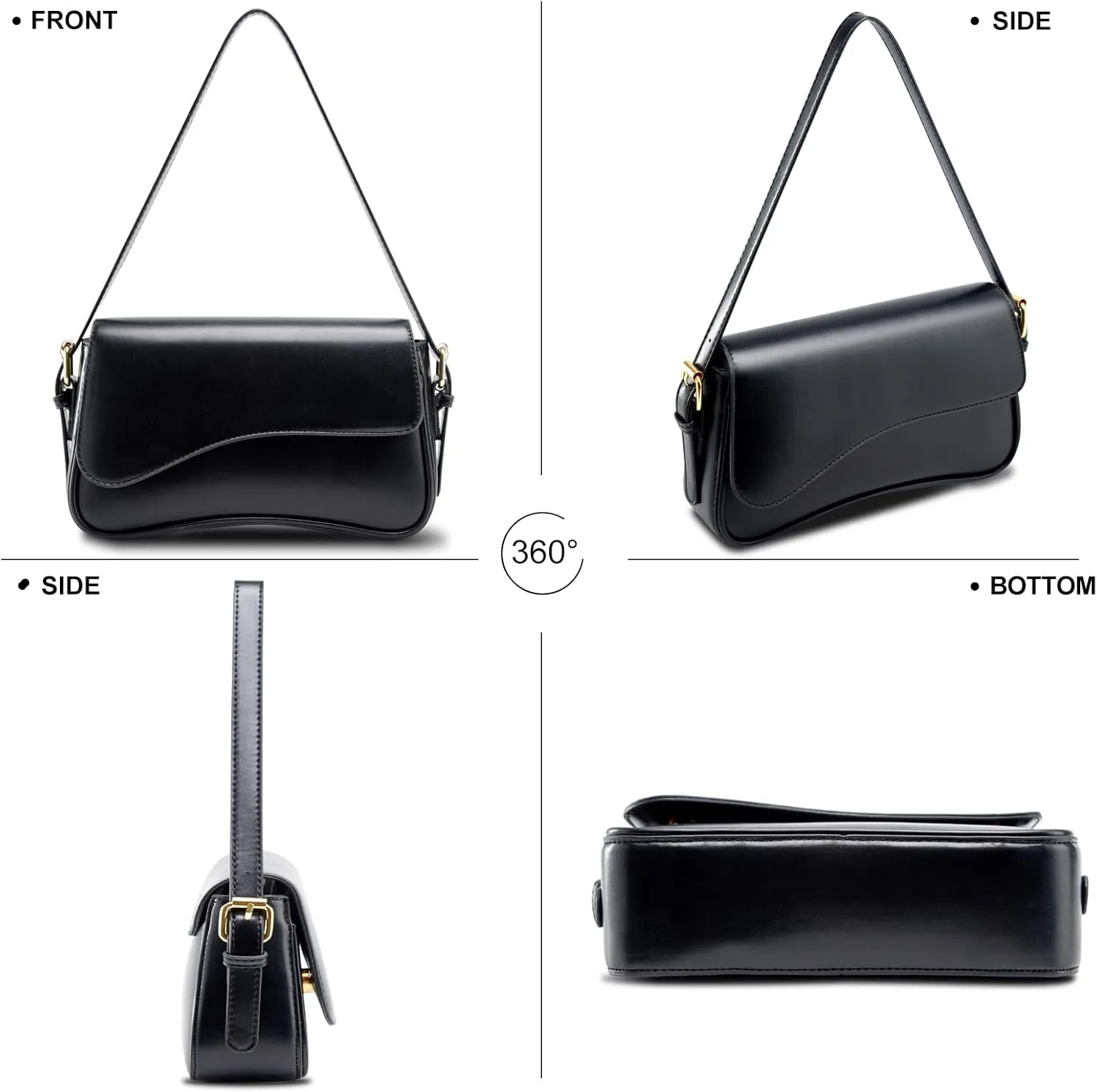 Small Shoulder Bag for women,Crossbody Purses,Leather Tote Handbag Clutch Hobo Purse,with Zipper Closure for Women
