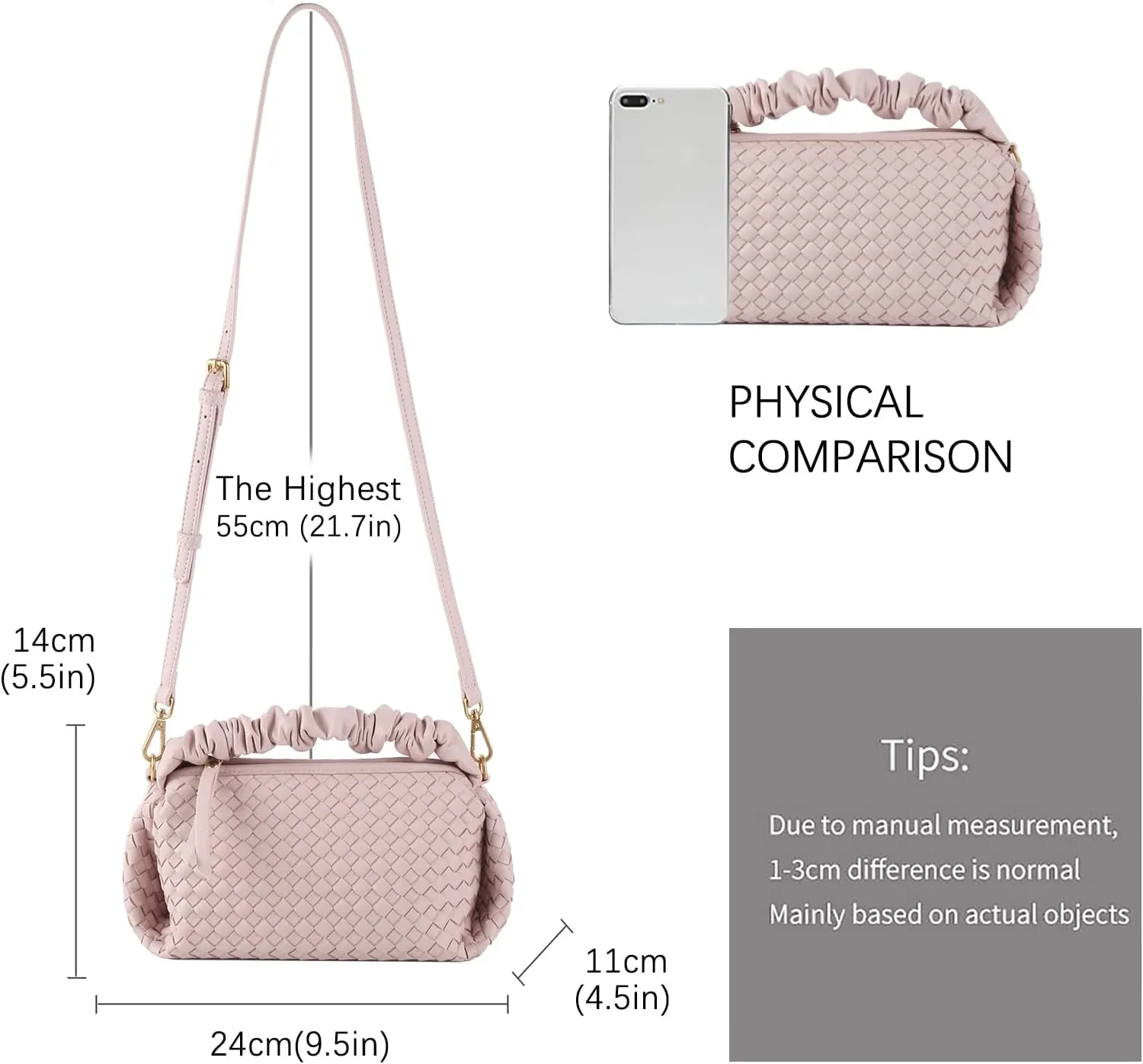Small Woven Purses, Designer Crossbody Bags for Women Vegan Leather Bags Evening Woven Handbag Clutch