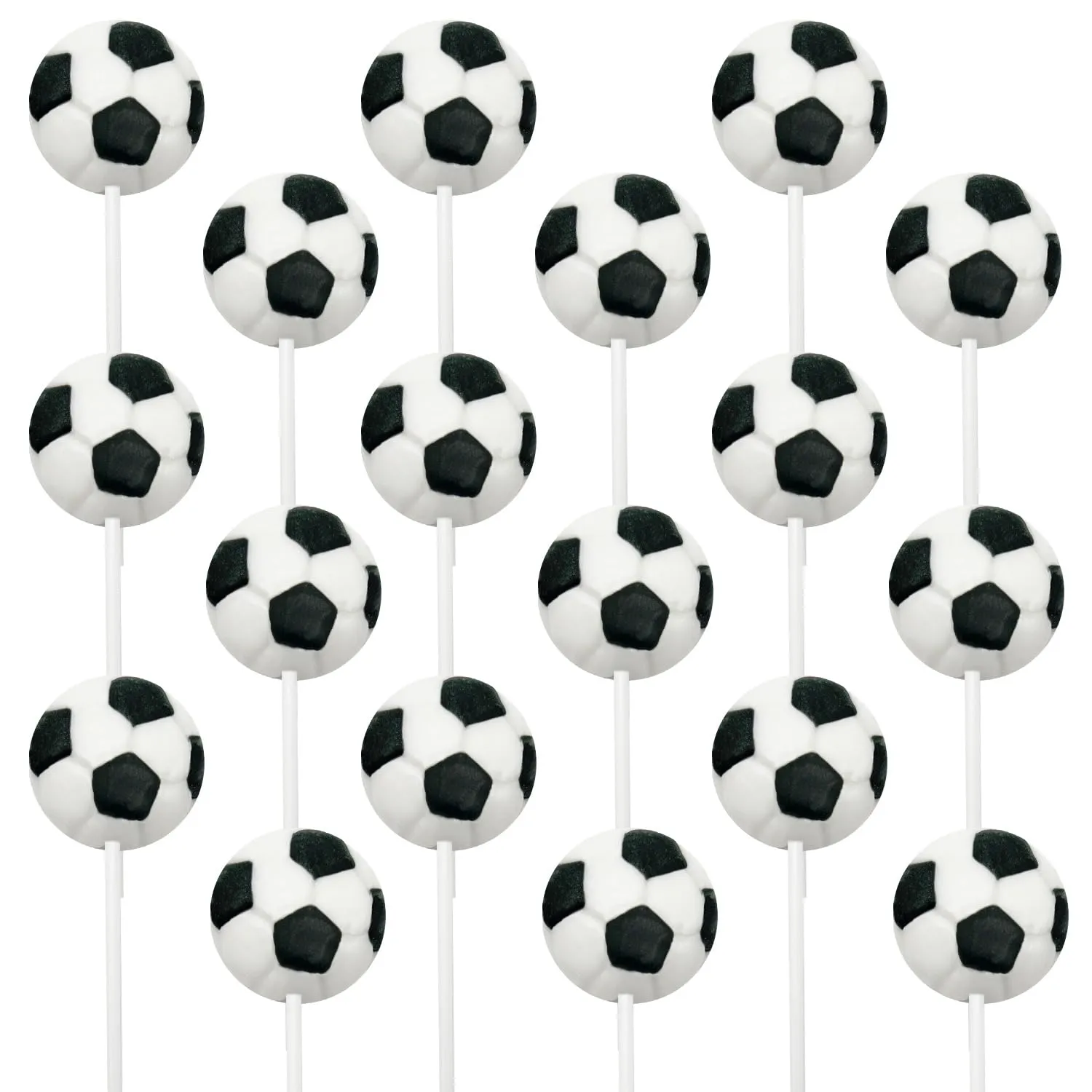 Soccer Candy Lollipops - 18 Count Individually Wrapped Suckers - Great for Soccer Party Favors - Sports Snacks - Soccer Goodie Bags - Soccer Team Treats