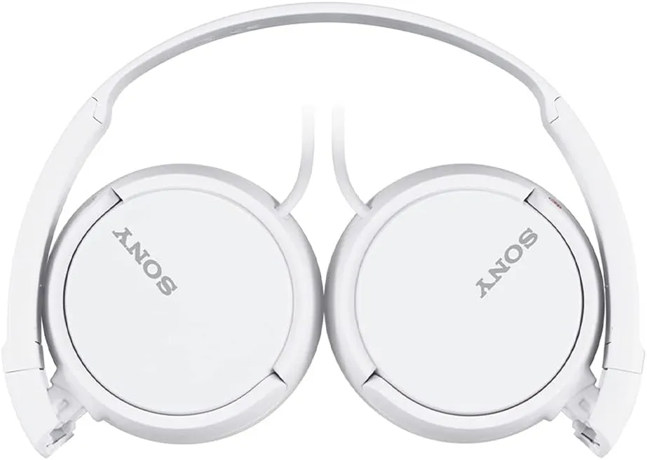 Sony ZX Series Wired On-Ear Headphones, White MDR-ZX110
