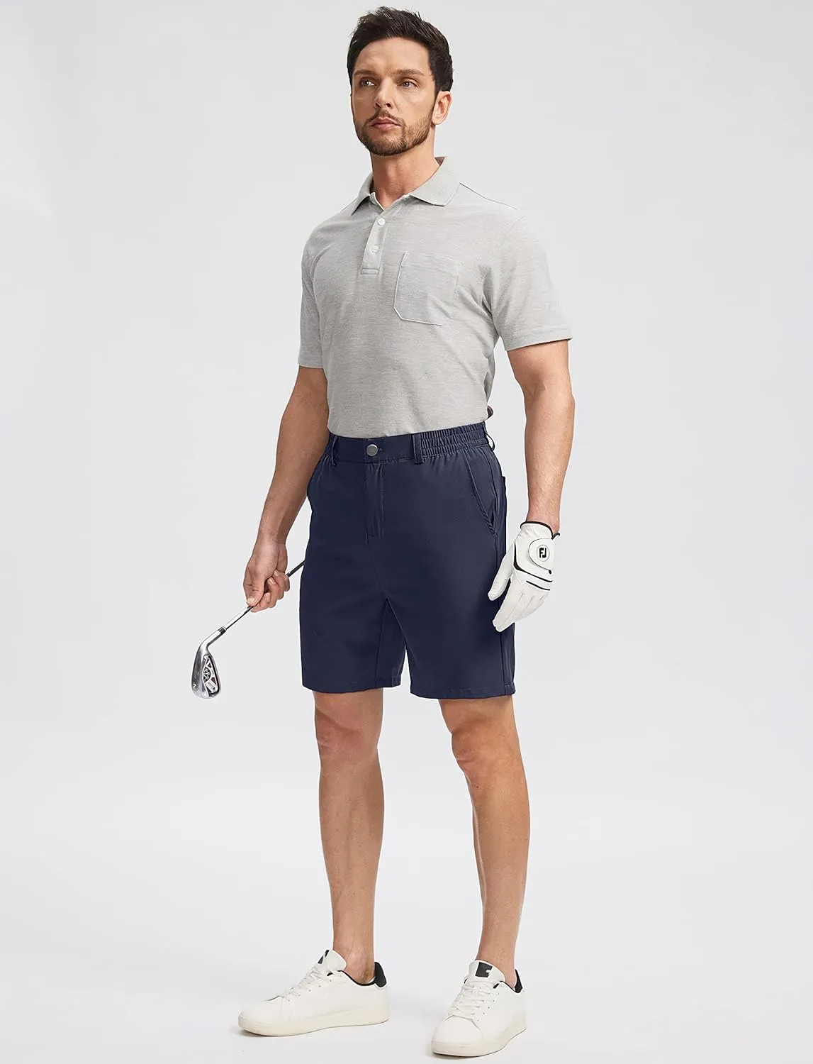 Soothfeel Men's Golf Shorts with 5 Pockets 7 Inch Stretch Lightweight Quick Dry Hiking Casual Work Dress Shorts for Men