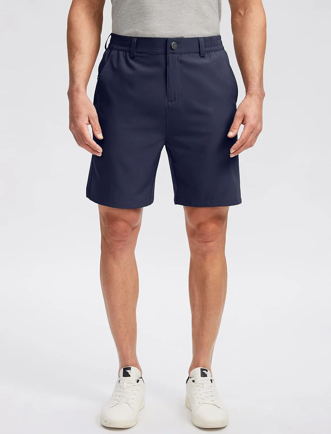Soothfeel Men's Golf Shorts with 5 Pockets 7 Inch Stretch Lightweight Quick Dry Hiking Casual Work Dress Shorts for Men