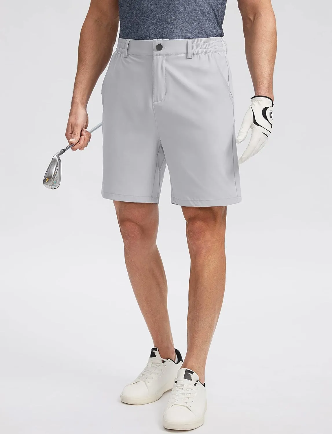 Soothfeel Men's Golf Shorts with 5 Pockets 7 Inch Stretch Lightweight Quick Dry Hiking Casual Work Dress Shorts for Men