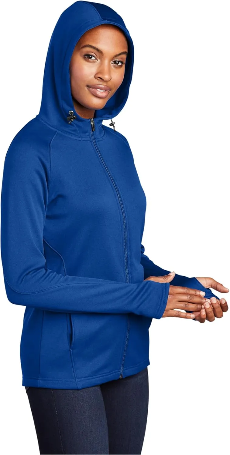 Sport-Tek® Ladies Tech Fleece Full-Zip Hooded Jacket. L248