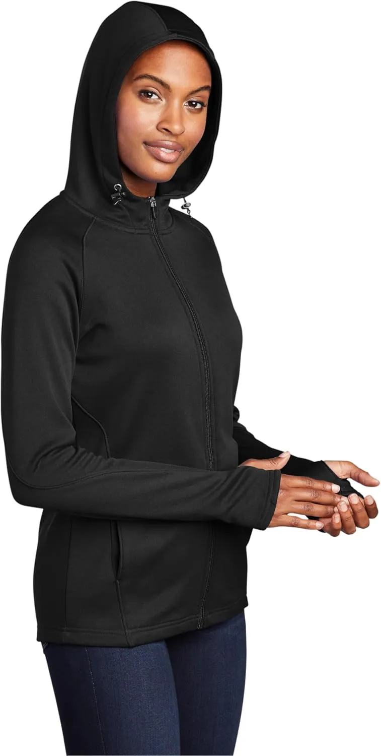 Sport-Tek® Ladies Tech Fleece Full-Zip Hooded Jacket. L248
