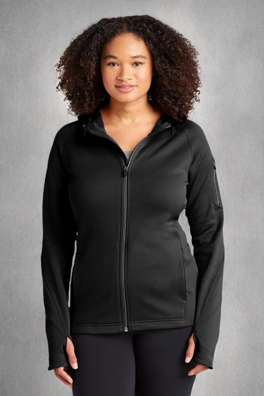 Sport-Tek® Ladies Tech Fleece Full-Zip Hooded Jacket. L248