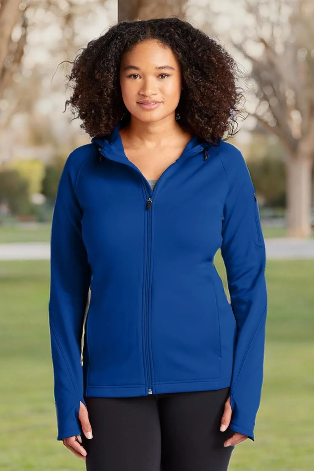 Sport-Tek® Ladies Tech Fleece Full-Zip Hooded Jacket. L248