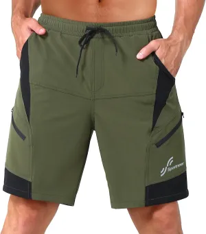 Sportneer Bike Shorts for Men: 3D Padded Lightweight Riding Biking Cycling Mountain Bike Shorts for Men with Zipper Pockets