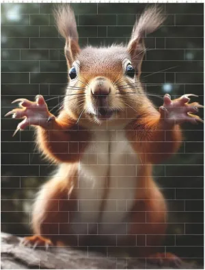 Squirrel Funny Animal Building Block Puzzle Personalized Building Bricks for Adults Square Shaped Block Puzzle Building Brick Block Puzzles Valentine's Day Gifts for Home Decor Brick Puzzle