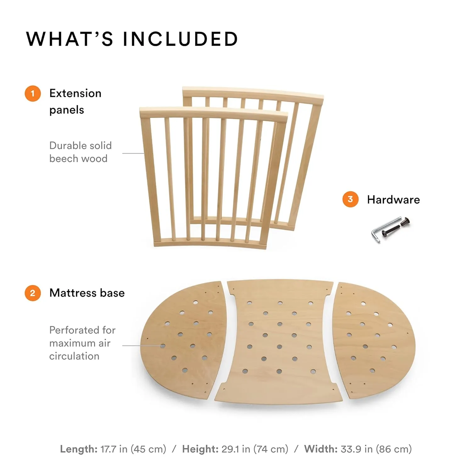 Stokke Sleepi Bed Extension V2, Natural - Compatible with Products Purchased Before Sept. 2022 - Convert Mini Crib into Sleepi Bed - Mattress Sold Separately