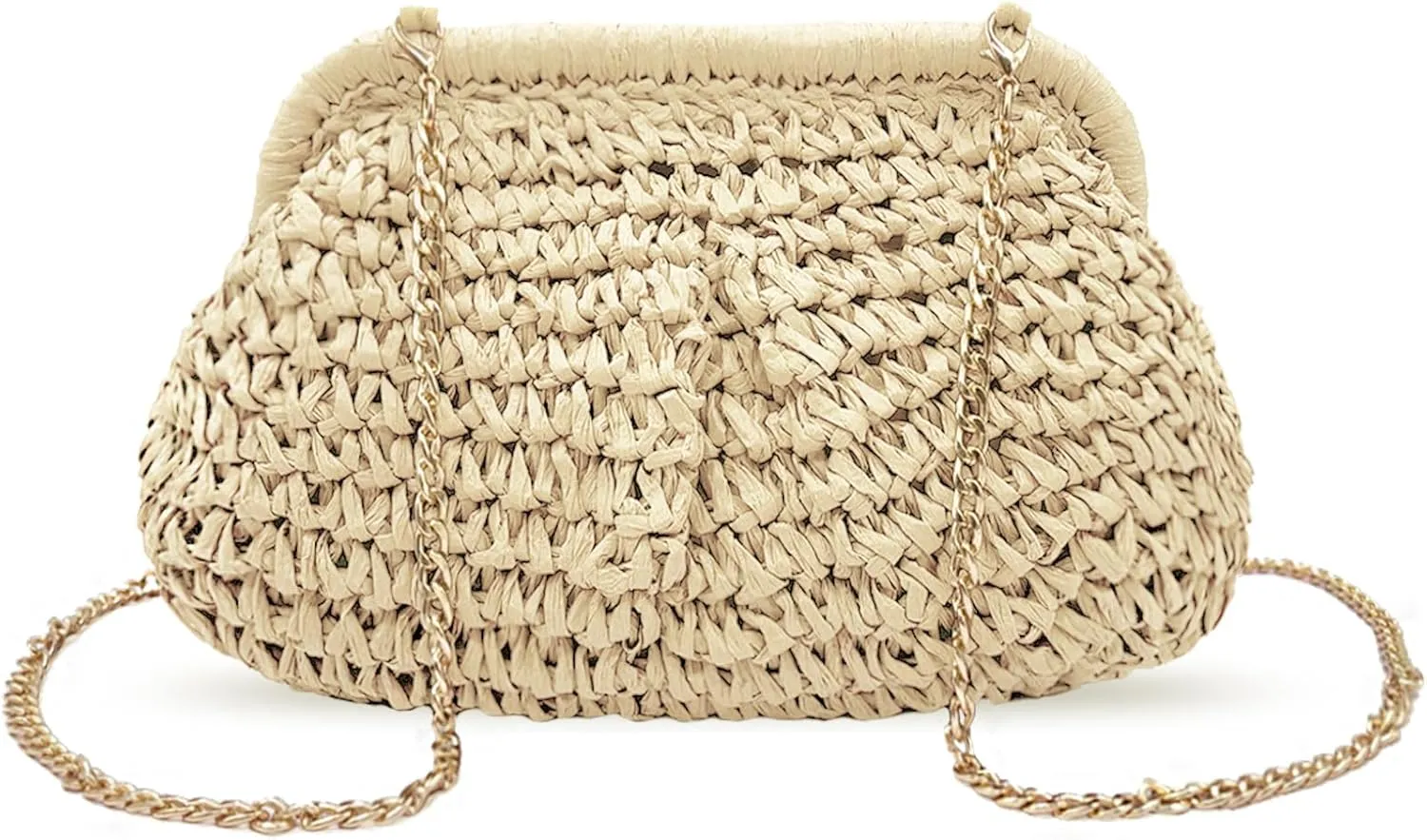 Straw Clutch Purses for Women Crossbody Vacation Handbags Woven Boho Pouch Bags Summer Beach Evening Bags