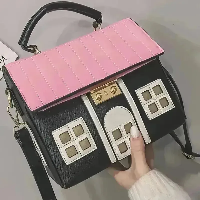 Stylish House Shaped Handbag