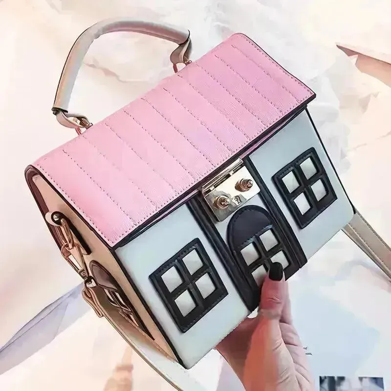 Stylish House Shaped Handbag