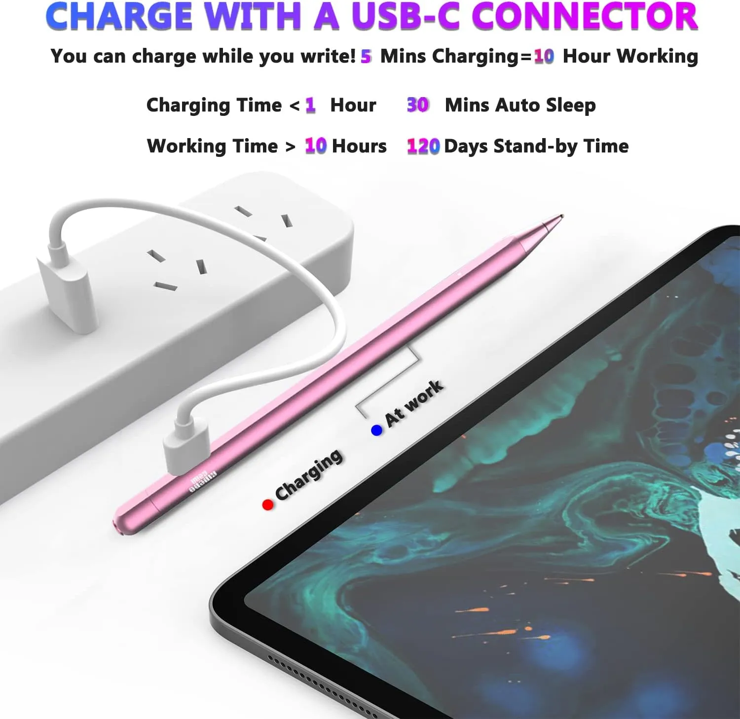 Stylus for iPad, Stylus for iPhone (Pink)