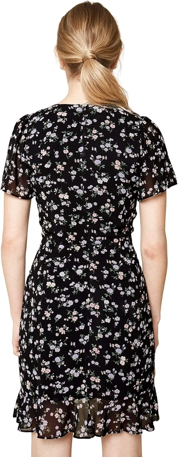 Sugar Lips Women's Lavina Floral Mini Wrap Dress