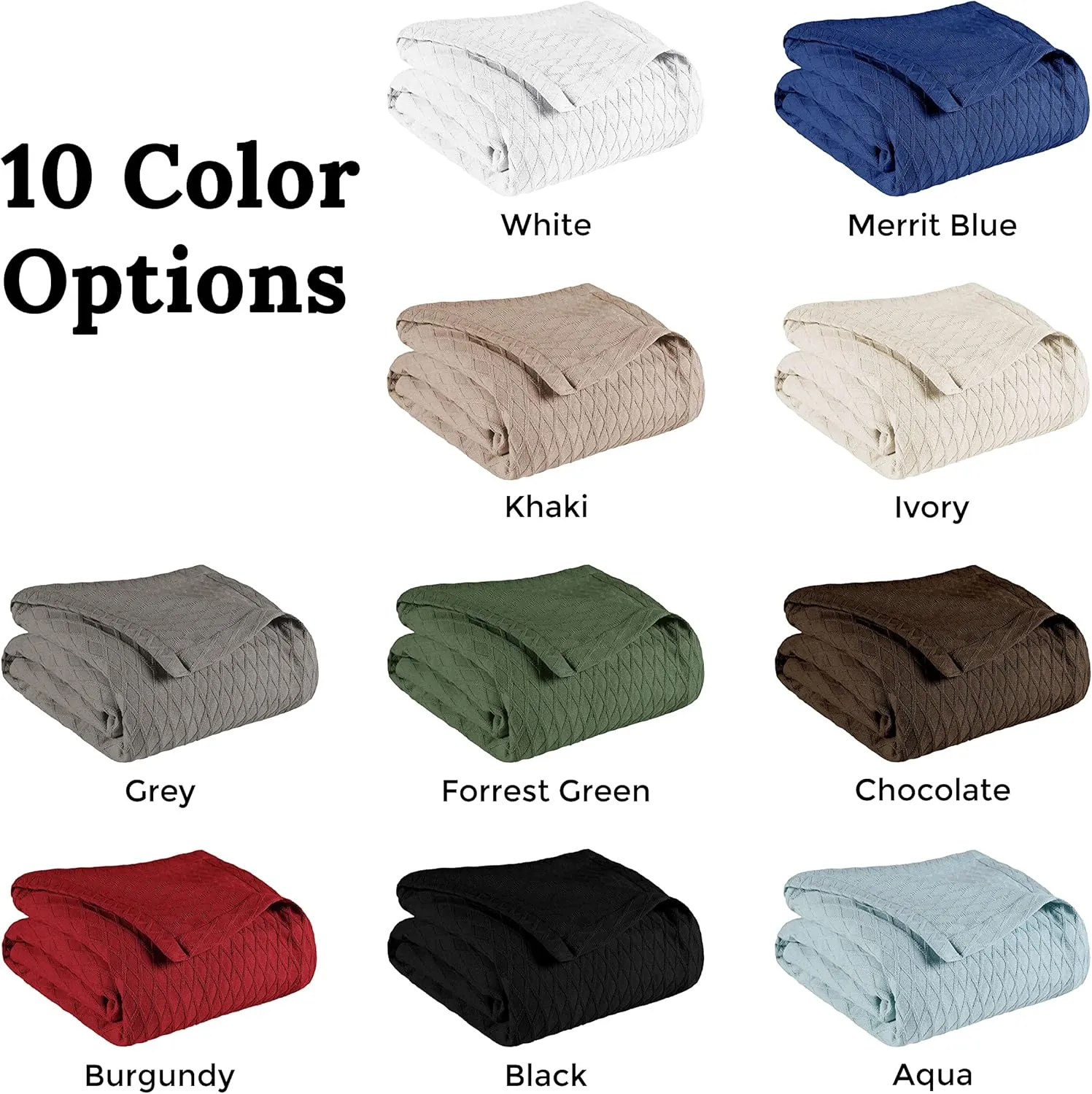 SUPERIOR Diamond Weave All-Season Cotton Blanket, Cover for Home, Couch, Bed, Soft, Warm Blankets, Boho Aesthetic, Comfy, Cozy, and Cute Covers, Decorative Bedding Essentials, Full/Queen, Burgundy