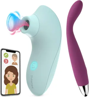 SVAKOM APP Sucking Vibrator Adult Sex Toys for Women Pulse Pure Clit Nipple Sucker Vibe   SVAKOM Coco G Spot Vibrator - 8 Seconds to Climax Finger Shaped Waterproof Vibes for Women