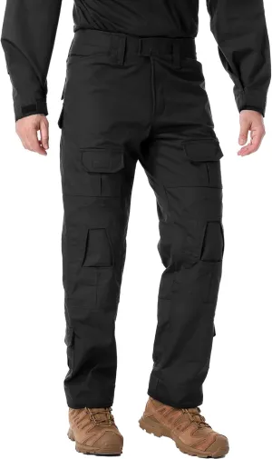 Tactical Pants for Men Water Resistant Hiking Pants Camo Cargo Pants with 10 Pockets No Belt and Kneepad