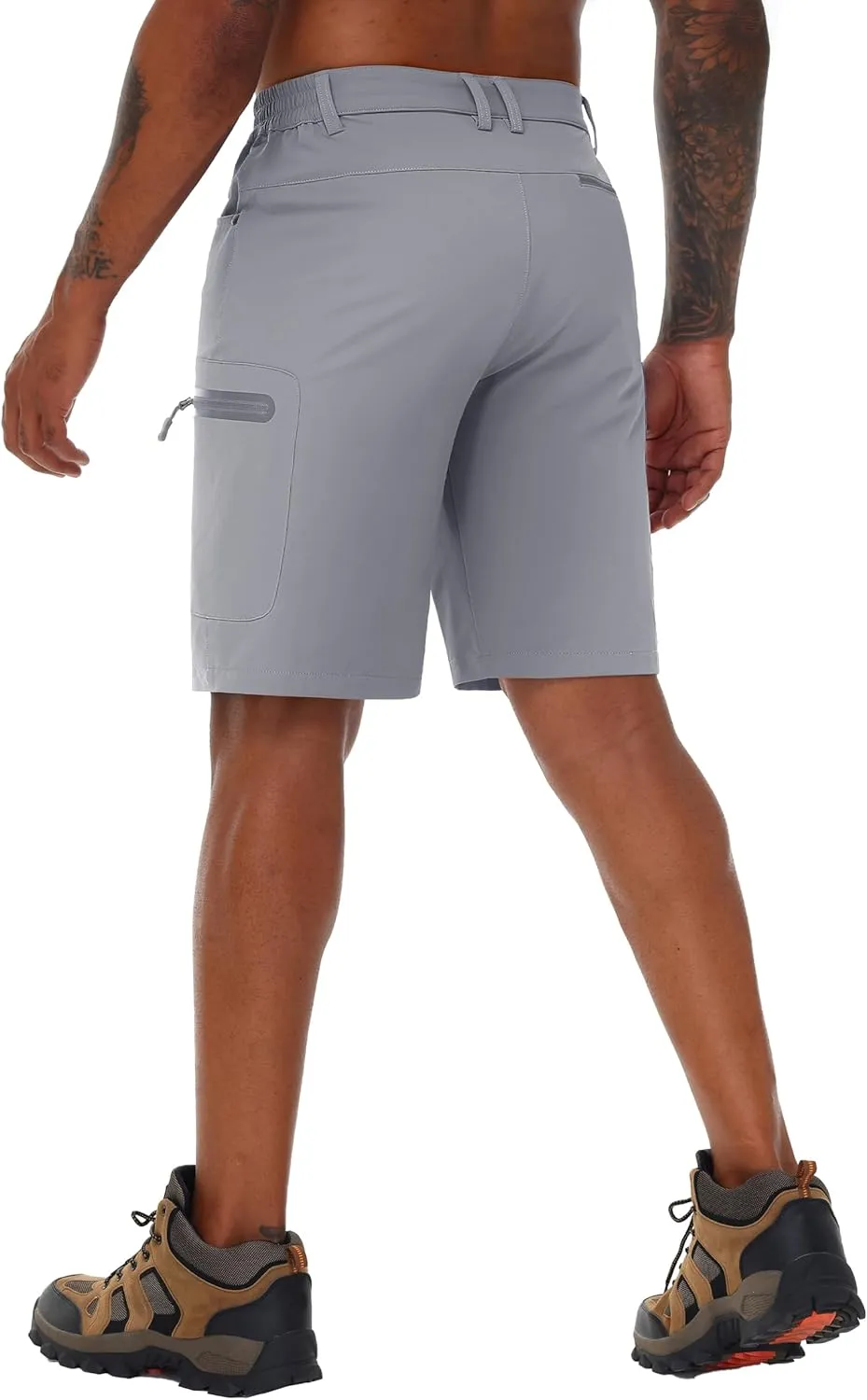 TACVASEN Men's Hiking Cargo Shorts 10" Quick Dry Lightweight Casual Summer Outdoor Golf Shorts with 5 Zipper Pockets