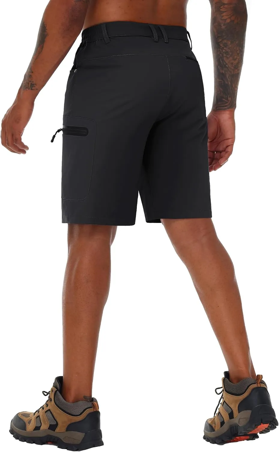 TACVASEN Men's Hiking Cargo Shorts 10" Quick Dry Lightweight Casual Summer Outdoor Golf Shorts with 5 Zipper Pockets