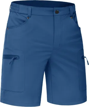 TACVASEN Men's Hiking Cargo Shorts 10" Quick Dry Lightweight Casual Summer Outdoor Golf Shorts with 5 Zipper Pockets